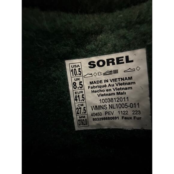 Sorel Caribou Winter Snow Boots Womens 10.5 Waterproof Leather Insulated Black - Picture 10 of 13